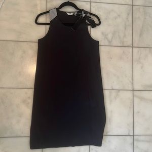 Vineyard Vines Navy Bow Shoulder Mixed Media Dress Size Small